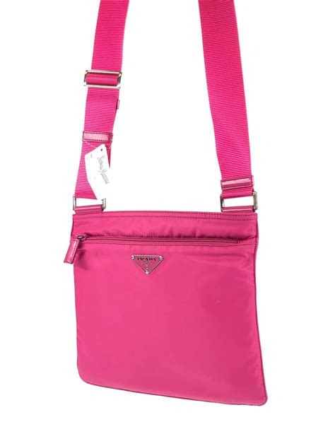 prada nylon shoulder bag pink|prada black nylon crossbody bag.